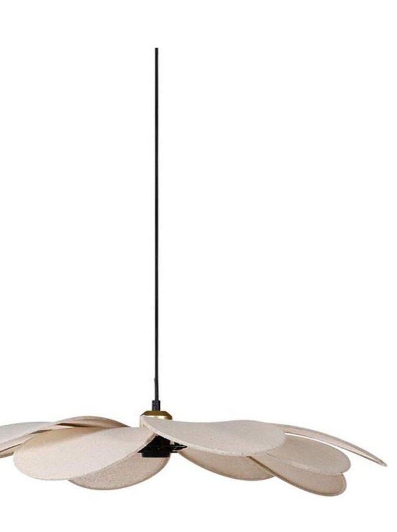 Suspension métal et lin Grande Margaux D90 Blanc - Kiabi
