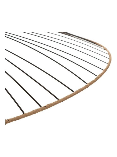 Suspension métal et rotin Alara noir D69.5 - Kiabi
