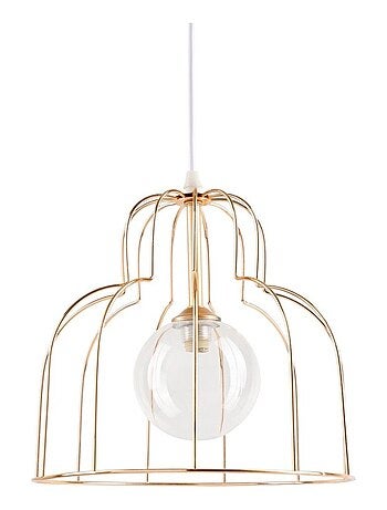 Suspension métal et verre ALOUETTE dorée