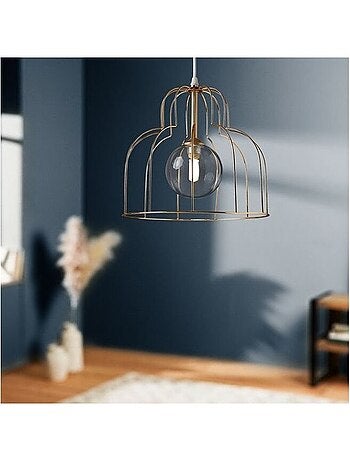 Suspension métal et verre ALOUETTE dorée