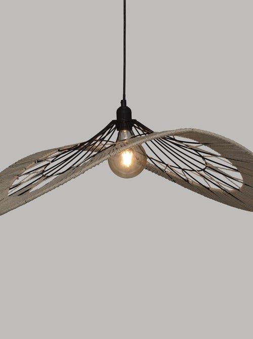 Suspension métal filaire Cosy noir naturel D75 - Kiabi