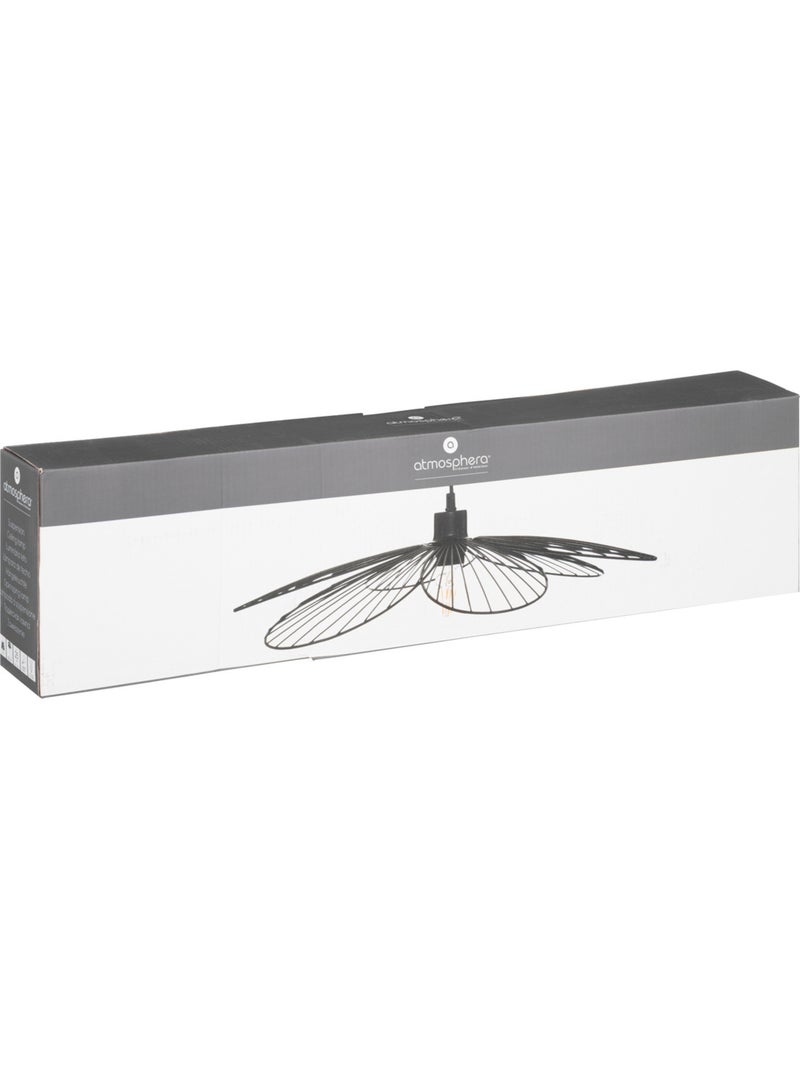 Suspension métal filaire forme fleur FLEUR Noir - Kiabi