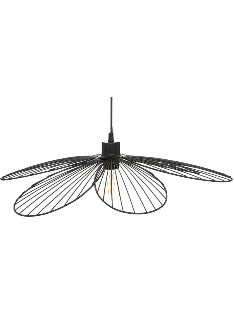 Suspension métal filaire forme fleur FLEUR Noir - Kiabi