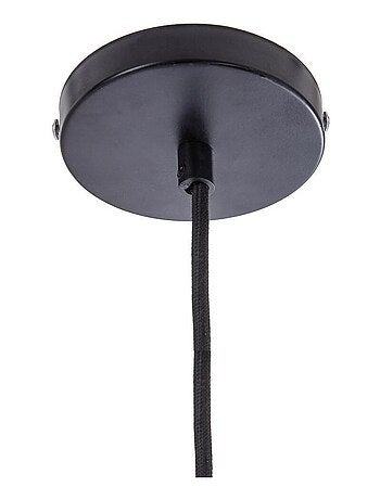 Suspension métal filaire rotin Suwa noir D35