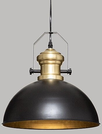 Suspension métal Flower noir D30,5