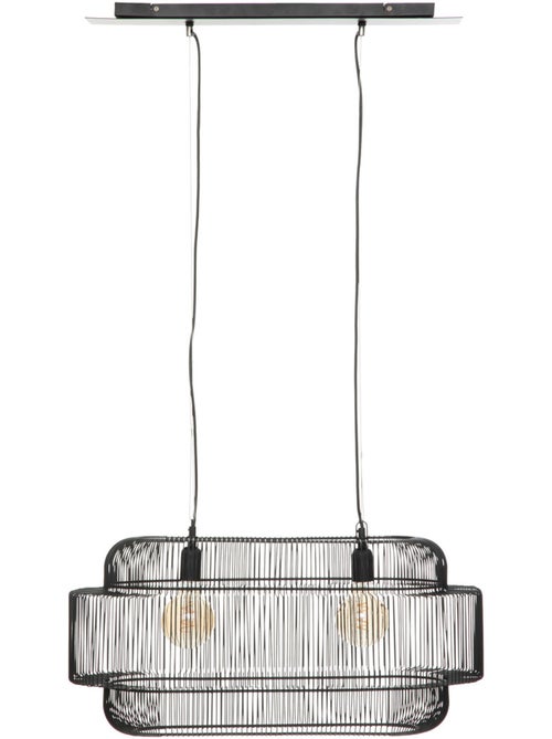 Suspension métal industriel 2 lampes STORA - Kiabi Suspension métal industriel 2 lampes STORA - Kiabi