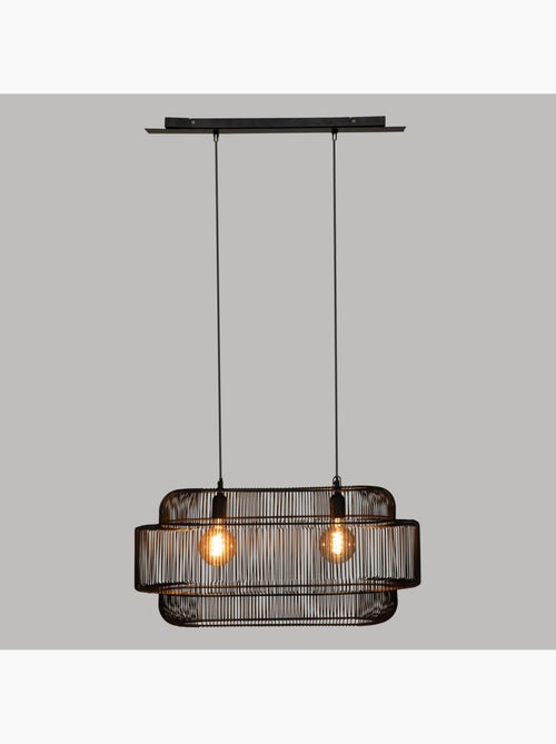 Suspension métal industriel 2 lampes STORA - Kiabi Suspension métal industriel 2 lampes STORA - Kiabi