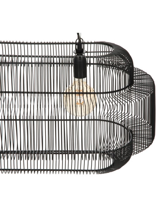 Suspension métal industriel 2 lampes STORA - Kiabi Suspension métal industriel 2 lampes STORA - Kiabi