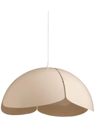 Suspension métal Lys beige blanche