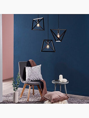 Suspension moderne en métal, 198cm, Noir