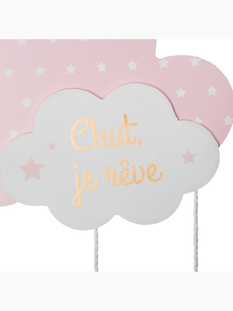 Suspension murale enfant nuage NUAGE Rose - Kiabi