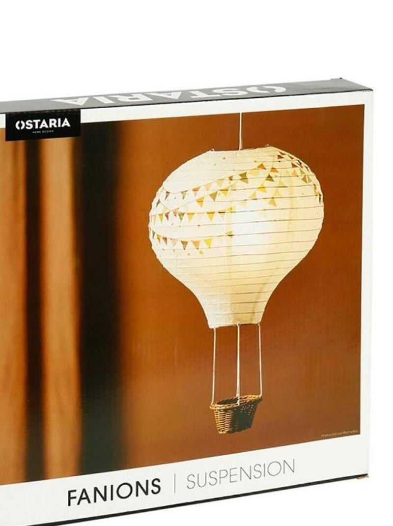 Suspension papier fanions D30 Blanc - Kiabi