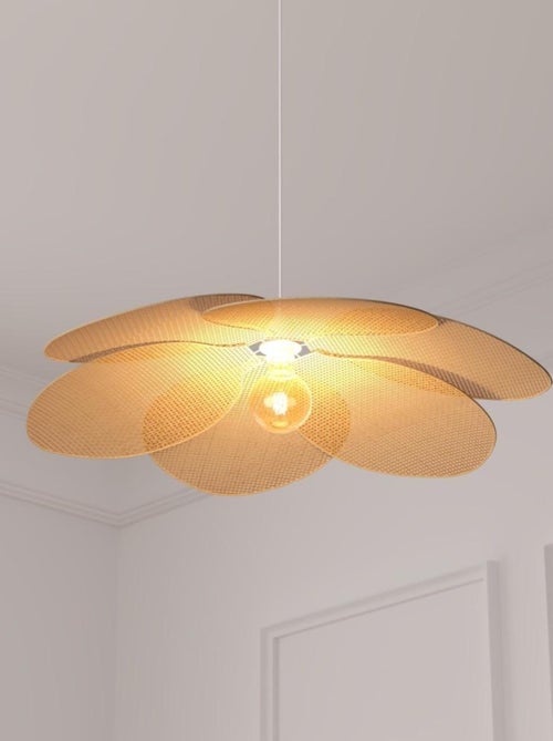 Suspension pétales bambou naturel diamètre 62cm - Kiabi Suspension pétales bambou naturel diamètre 62cm - Kiabi