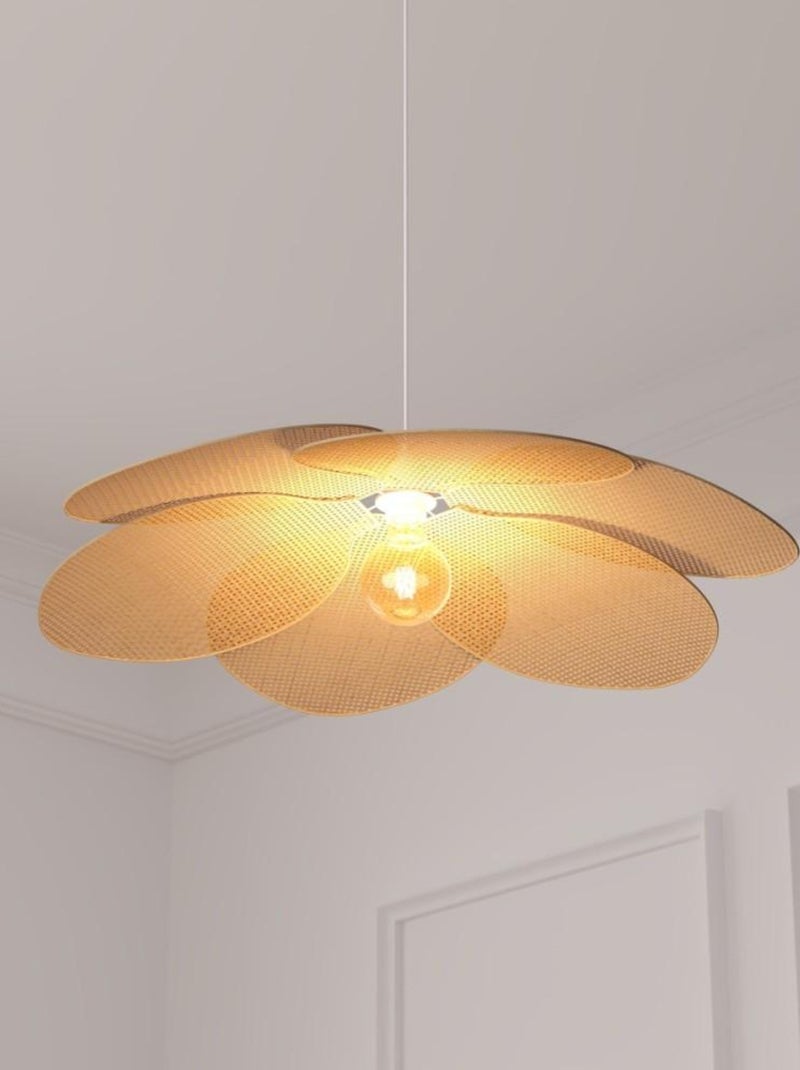 Suspension pétales bambou naturel diamètre 62cm Beige - Kiabi