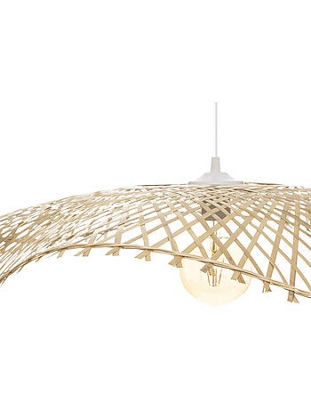 Suspension plafonnier en bambou naturel TESS