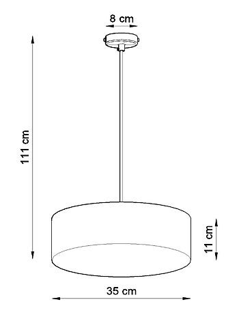 Suspension PVC Blanc E27 2 Arena