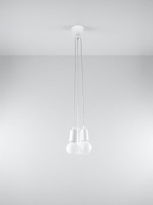 Suspension PVC Blanc E27 3 Diego - Kiabi