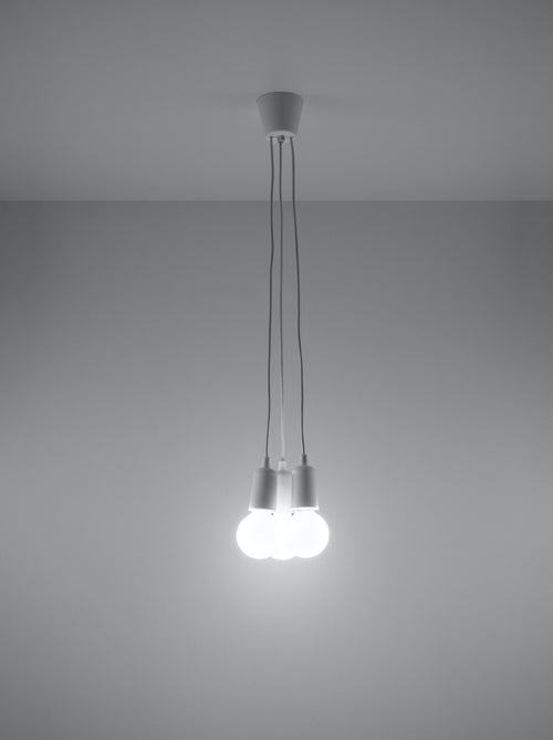 Suspension PVC Blanc E27 3 Diego - Kiabi