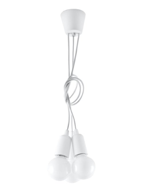 Suspension PVC Blanc E27 3 Diego - Kiabi