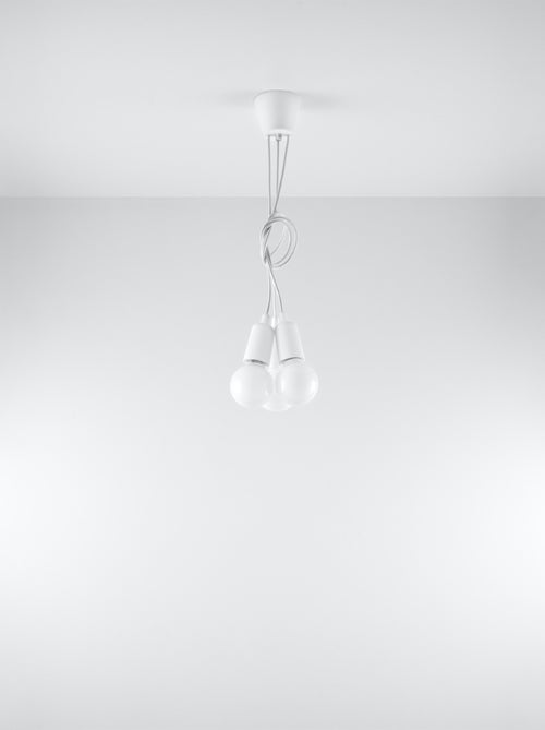 Suspension PVC Blanc E27 3 Diego - Kiabi