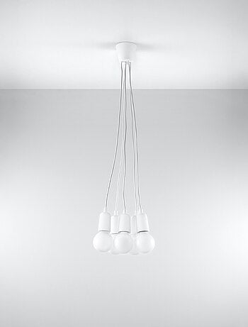 Suspension PVC Blanc E27 5 Diego