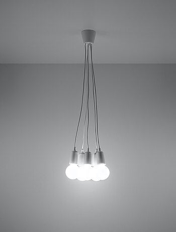 Suspension PVC Blanc E27 5 Diego