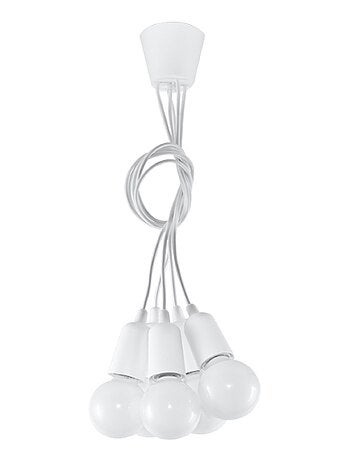 Suspension PVC Blanc E27 5 Diego