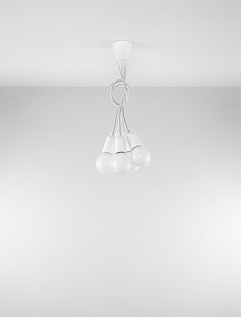 Suspension PVC Blanc E27 5 Diego