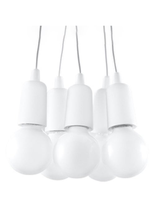 Suspension PVC Blanc E27 5 Diego - Kiabi