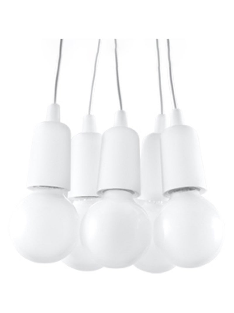 Suspension PVC Blanc E27 5 Diego Blanc - Kiabi