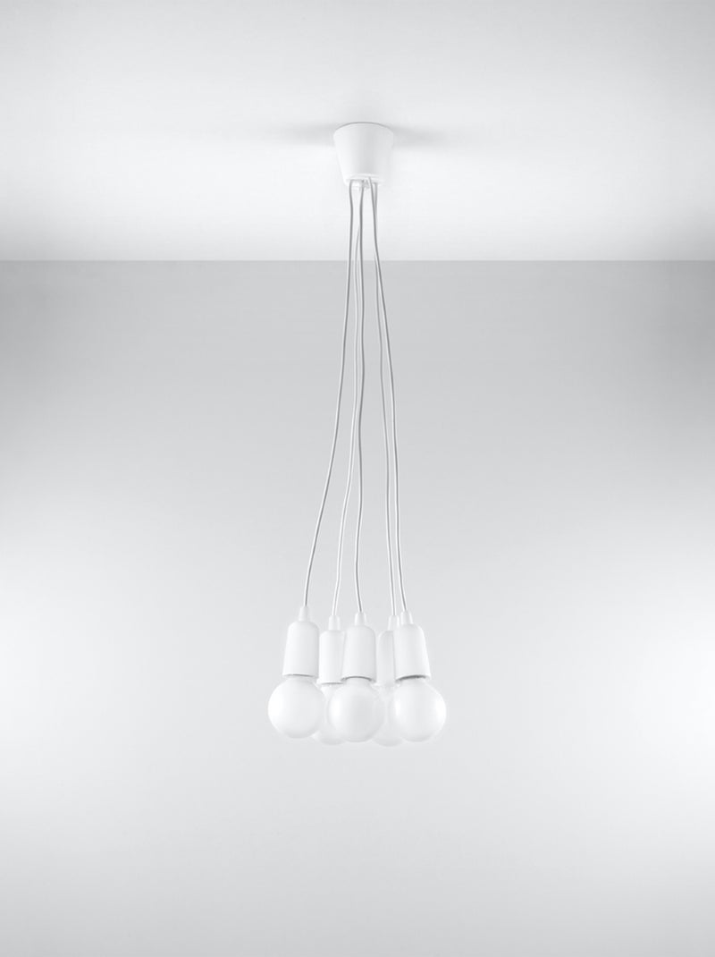 Suspension PVC Blanc E27 5 Diego Blanc - Kiabi