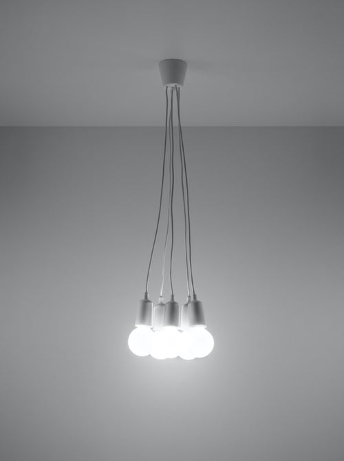 Suspension PVC Blanc E27 5 Diego - Kiabi