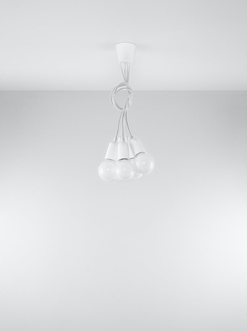 Suspension PVC Blanc E27 5 Diego Blanc - Kiabi