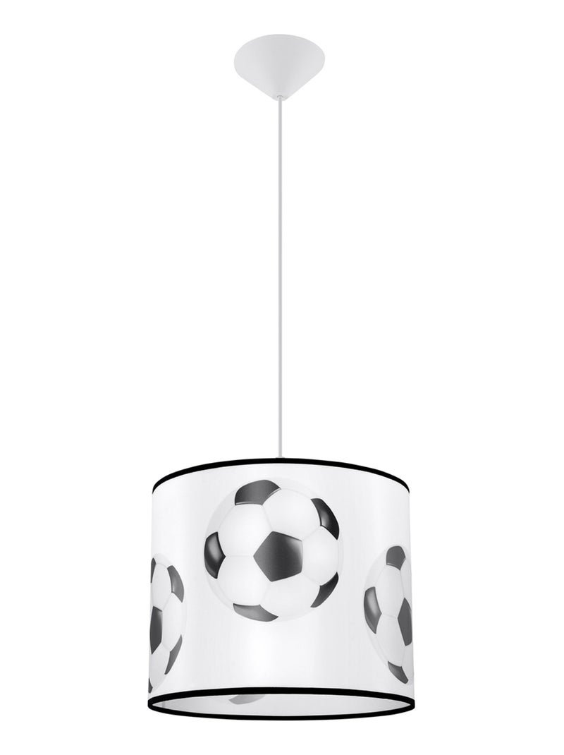Suspension PVC Blanc noir E27 1 Football A30 Blanc - Kiabi
