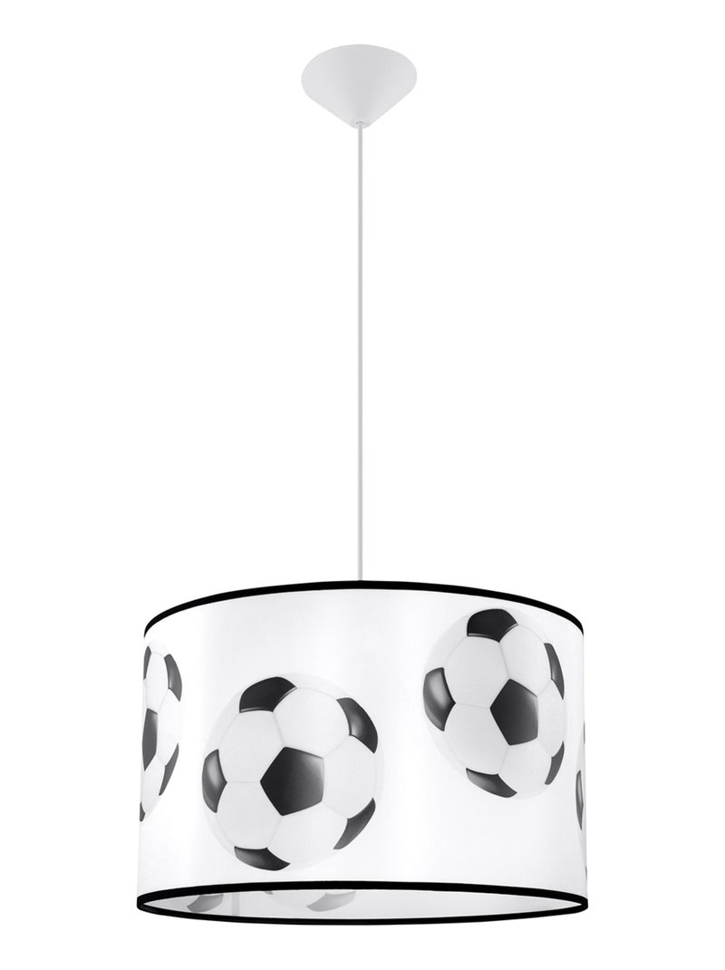 Suspension PVC Blanc noir E27 1 Football A40 Blanc - Kiabi