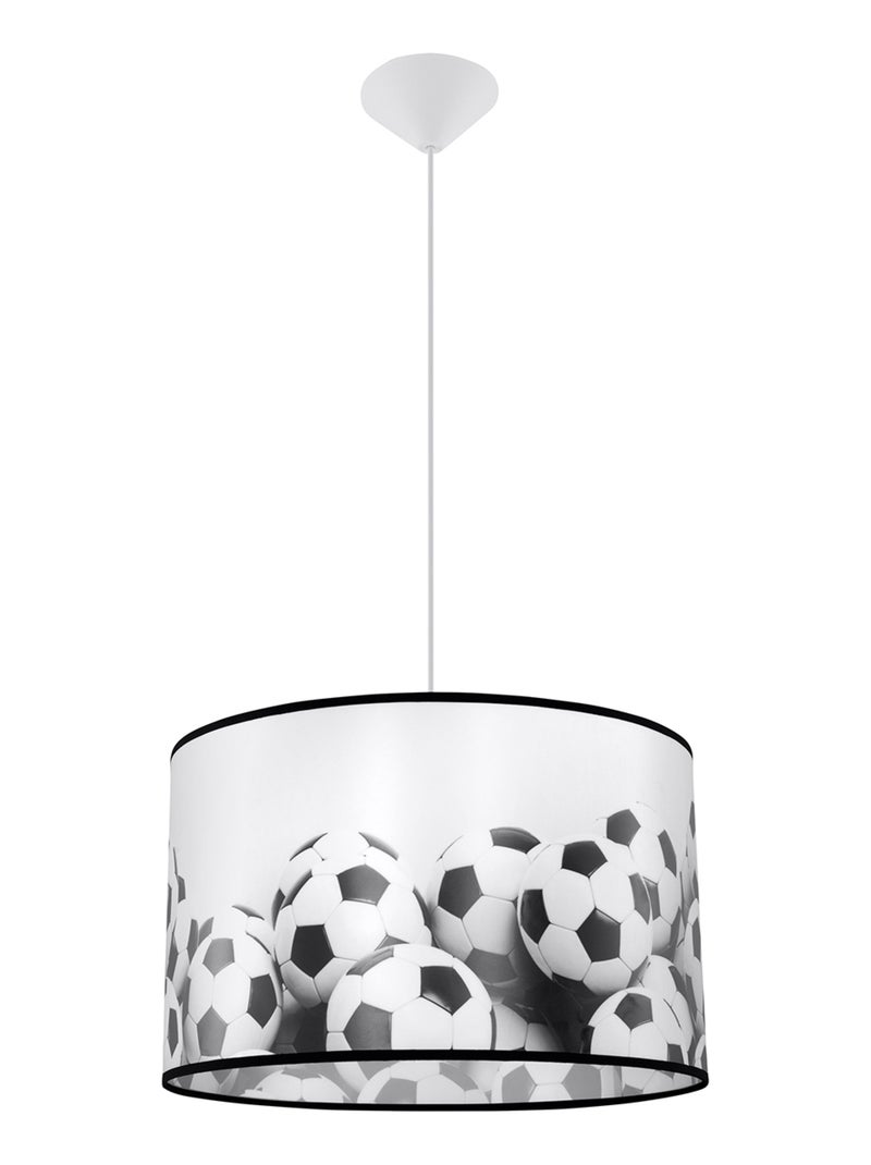 Suspension PVC Blanc noir E27 1 Football B40 Blanc - Kiabi