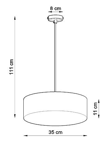 Suspension PVC Gris E27 2 Arena