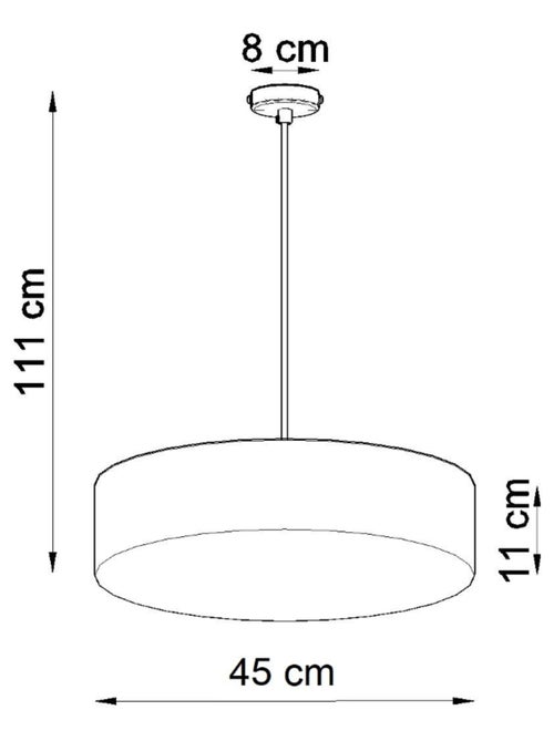 Suspension PVC Gris E27 3 Arena - Kiabi