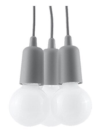 Suspension PVC Gris E27 3 Diego