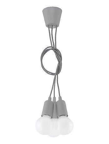 Suspension PVC Gris E27 3 Diego