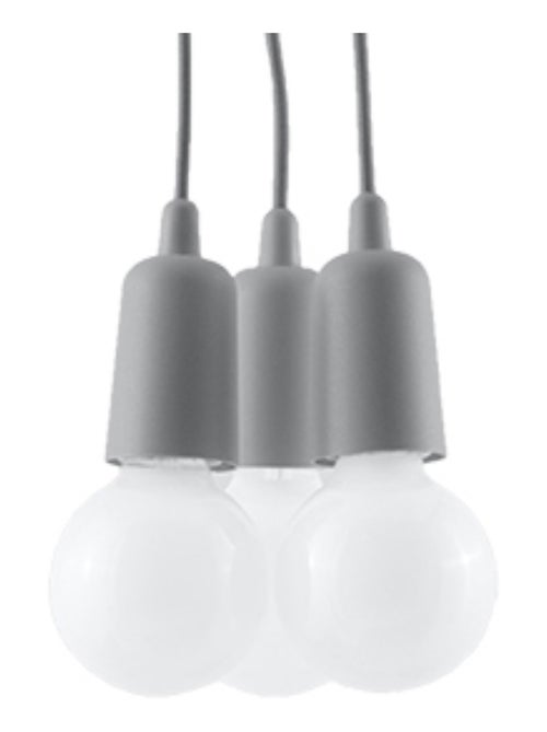 Suspension PVC Gris E27 3 Diego - Kiabi