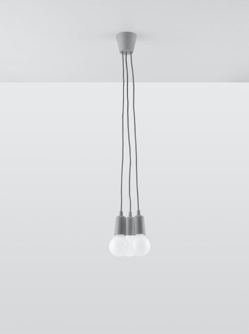 Suspension PVC Gris E27 3 Diego - Kiabi