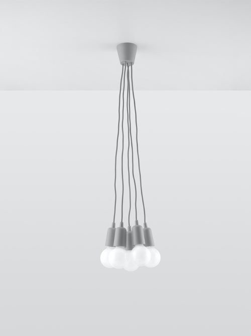 Suspension PVC Gris E27 5 Diego - Kiabi