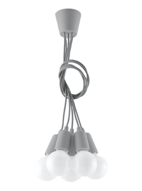 Suspension PVC Gris E27 5 Diego - Kiabi