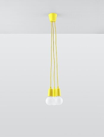 Suspension PVC Jaune E27 3 Diego