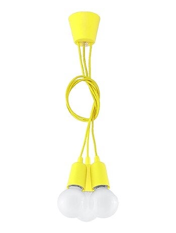 Suspension PVC Jaune E27 3 Diego