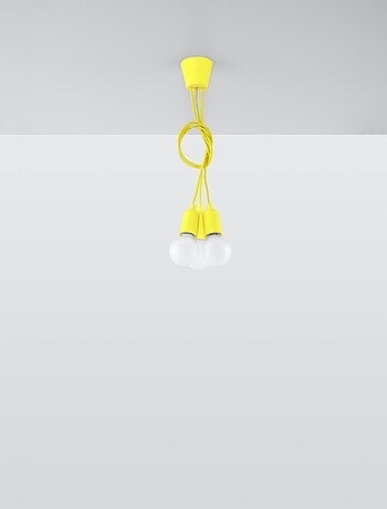 Suspension PVC Jaune E27 3 Diego