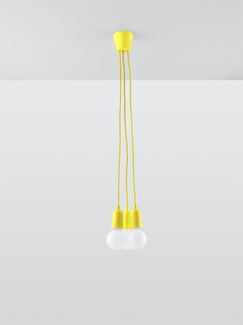 Suspension PVC Jaune E27 3 Diego - Kiabi