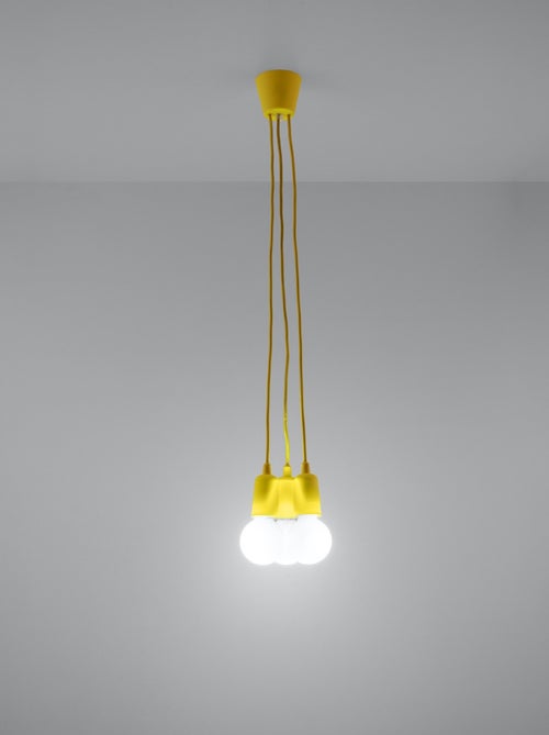 Suspension PVC Jaune E27 3 Diego - Kiabi