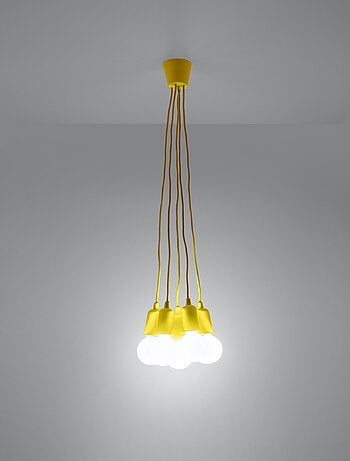 Suspension PVC Jaune E27 5 Diego
